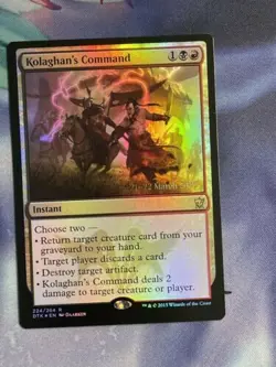 Kolaghan's Command Prerelease - Dragons of Tarkir - NM - Image 1