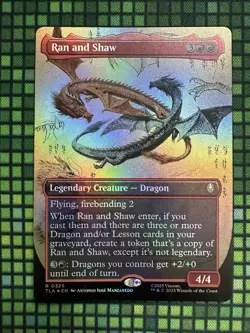 MTG Ran and Shaw #0325 Foil Borderless Rare Avatar: The Last Airbender (TLA) - Image 2