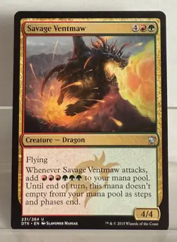 Magic the Gathering - Savage Ventmaw Dragons of Tarkir Regular - Image 1