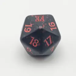 Magic the Gathering Final Fantasy Prerelease D20 Black Red Spindown Dice 2025 - Image 3