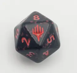 Magic the Gathering Final Fantasy Prerelease D20 Black Red Spindown Dice 2025 - Image 4