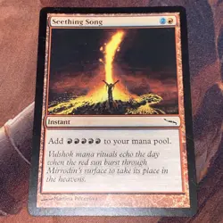 Seething Song X1 Mtg Mirrodin Misprint Nm Low Ink Bleed - Image 1
