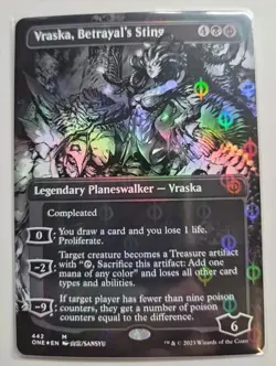 MTG | Vraska, Betrayal's Sting | Borderless | Step-and-Compleat Foil | ONE - Image 1