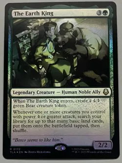 MTG Avatar: The Last Airbender The Earth King Legendary Creature RARE FOIL #0172 - Image 1
