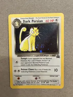 Pokemon TCG Dark Persian Promo 1999-2000 #17 Rare Holo Near Mint - Image 1