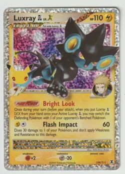 Pokemon Luxray GL LV.X 109/111 Celebrations Holo Rare Near Mint - TOP LOADED!!! - Image 1