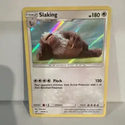 POKEMON TCG SLAKING 18/18 HOLO RARE NEAR MINT DETECTIVE PIKACHU - Image 1