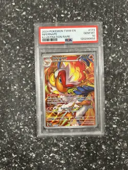 2024 Pokemon Twilight Masquerade Infernape 173 PSA 10 Illustration Rare - Image 1