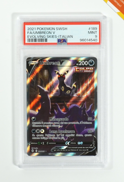 Pokemon PSA 9 Umbreon V #189 Full Art Evoluzioni Eteree 2021 Italiano - Image 1