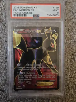 Pokemon TCG Umbreon EX Fates Collide 119/124 PSA 9 - Image 1