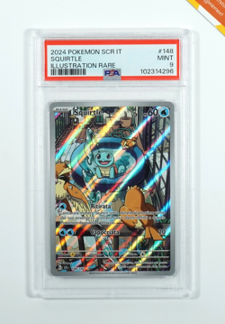Pokemon PSA 9 Squirtle #148 SCR IT Corona Astral Illustration Rare 2024 Italiano - Image 1