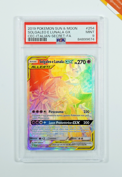Pokemon PSA 9 Solgaleo & Lunala GX #254 Full Art Eclissi Cosmica 2019 Italiano - Image 1
