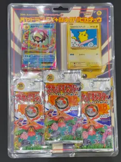Pokemon TCG Japanese 20th Anniversary CP6 Triple Blister XY-P Promo DAMAGED - Image 1