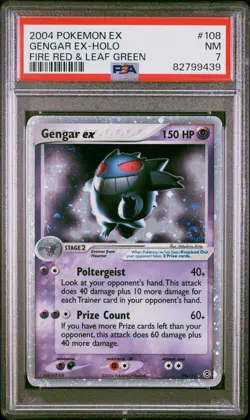Pokemon TCG Gengar ex 108/112 PSA 7 Fire Red & Leaf Green 2004 Holo ( Clean 7 ) - Image 1
