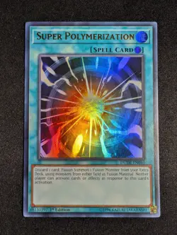 Yugioh - Super Polymerization DUDE-EN040 1st Eidtion Ultra Rare NM - Image 1