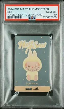 POP MART THE MONSTERS Sisi Labubu Have A Seat Clear Card PSA 10 - Image 1