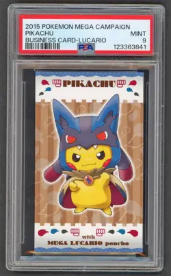 Pokemon Cards - PSA 9 Pikachu Mega Lucario Poncho - Lucario - BC Business Card - Image 1