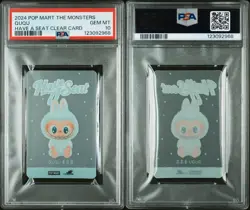 POP MART THE MONSTERS Ququ Labubu Have A Seat Clear Card PSA 10 - Image 3
