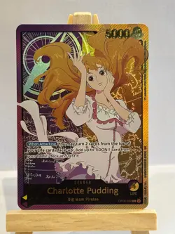 One Piece Card Game Charlotte Pudding Leader OP08-058 High Quality Custom Card - Image 1