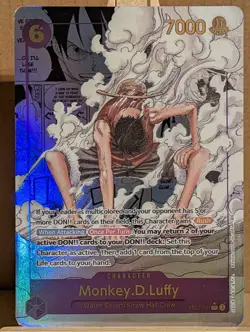 OPTCG Monkey D Luffy Gear 2 Alt Manga Card Rare Custom Proxy Card EB02-061 Cheap - Image 1