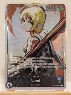 One Piece Card Game Nami Leader OP03-040 High Quality Custom Card - Image 2