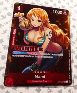 One Piece Card Game English Carte Holo Nami ST01 007 WINNER Mint - Image 1