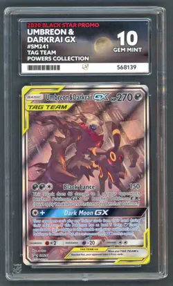 Pokemon Cards - ACE 10 Umbreon & Darkrai GX SM241 - Tag Team Powers Collection - Image 1