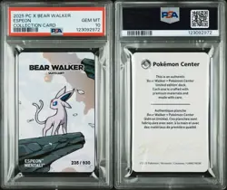 Pokemon Center x Bear Walker Espeon PSA 10 235/930 Skateboard Collection Card - Image 3