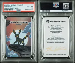 Pokemon Center x Bear Walker Umbreon PSA 10 0046/1600 Skateboard Collection Card - Image 3