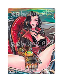 Hand Painted Altered Mtg Card Avatar Anime Girl Asami - Image 1