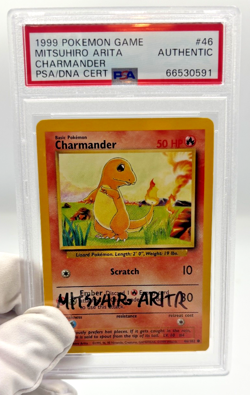 Pokemon Cards - PSA Authentic Charmander 46/102 - Mitsuhiro Arita Signed Auto - Image 4