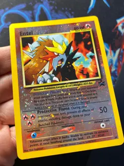 Entei 34 WOTC Black Star Promo - Holo Pokemon Card B LP - Image 4