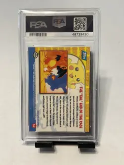 1999 TOPPS POKEMON THE “TAIL” END OF THE RACE CHARIZARD #50 MOVIE EDITION PSA 10 - Image 2