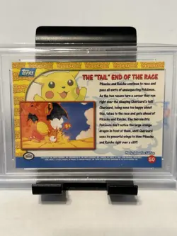 1999 TOPPS POKEMON THE “TAIL” END OF THE RACE CHARIZARD #50 MOVIE EDITION PSA 10 - Image 3