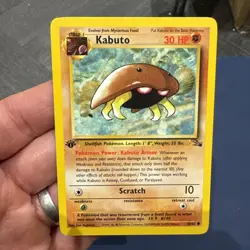Pokemon Cards: Fossil 1st Edition Common: Kabuto 50/62 MINT/NM - card number 2 - Image 1