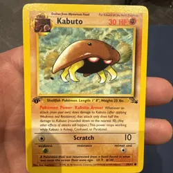Pokemon Cards: Fossil 1st Edition Common: Kabuto 50/62 MINT/NM - card number 2 - Image 4