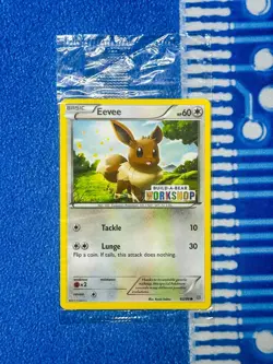 Build a Bear Pokemon Card Workshop Eevee Promo Trading 63/98 SEALED - Image 1