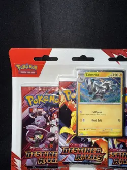 Pokemon TCG: Destined Rivals 3 Pack Blister Zebstrika (Lot of 2) - Image 3