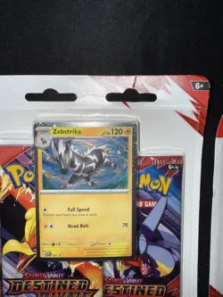 Pokemon TCG: Destined Rivals 3 Pack Blister Zebstrika (Lot of 2) - Image 4