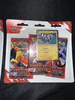 Pokemon TCG: Destined Rivals 3 Pack Blister Zebstrika (Lot of 2) - Image 5