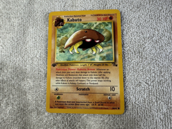 1999 Pokemon Fossil Set 1st Edition Kabuto Card 50/62 HP - Image 1