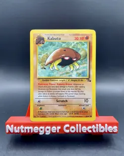 Pokemon TCG Kabuto Fossil 50/62 Regular Unlimited Common - Image 1