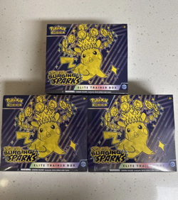 Pokemon TCG Surging Sparks Elite Trainer Box ETB SV08 - NEW SEALED LOT OF 3 - Image 1
