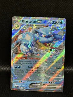 Pokemon TCG Blastoise ex 030/142 Stellar Crown Double Rare [STAMPED] - Image 1