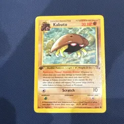 Pokemon Cards: Fossil 1st Edition Common: Kabuto 50/62 MINT/NM - Image 1