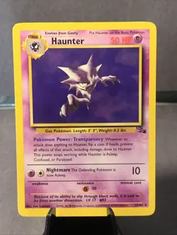 Pokemon TCG Haunter #21/62 Fossil Unlimited Non Holo Rare VTG WOTC LP 1999 - Image 1