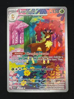 Pokemon TCG Sawsbuck Card 166/162 SV05: Temporal Forces NM Condition - Image 1