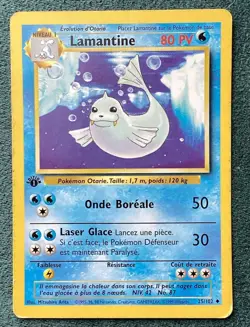 Lamantine 1st Edition French Pokemon Card Base Set Dewgong Wotc Wizards MP - Image 1