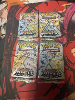 Pokemon TCG Scarlet And Violet Prismatic Evolutions 4 Packs New Sealed - Image 1