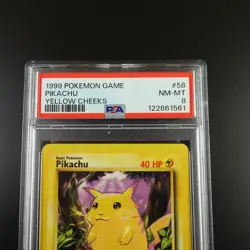 PSA 8 Pikachu 58/102 Pokemon Base Set 1999 Non Holo Graded Card - Image 2